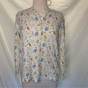 BLAIR Size Large Multicolor Cottagecore Floral Button-Up Long Sleeve
